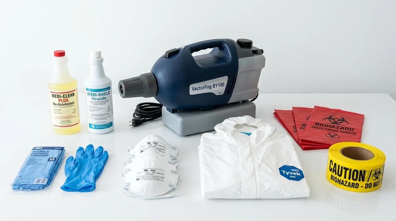 Professional biohazard remediation crew working in Harrison